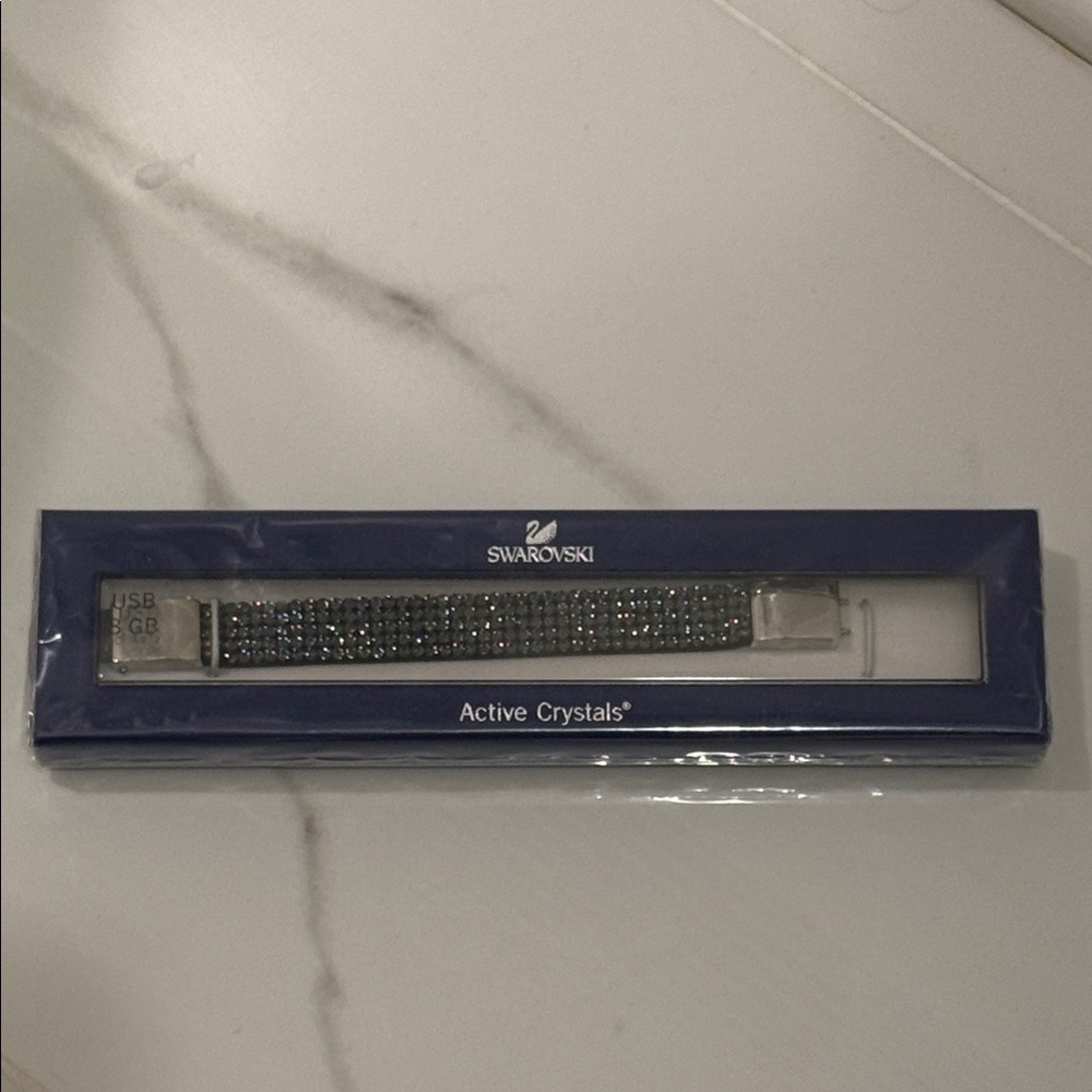 Swarovski Silver Crystal USB Bracelet